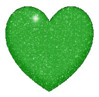 Gif animé coeur vert